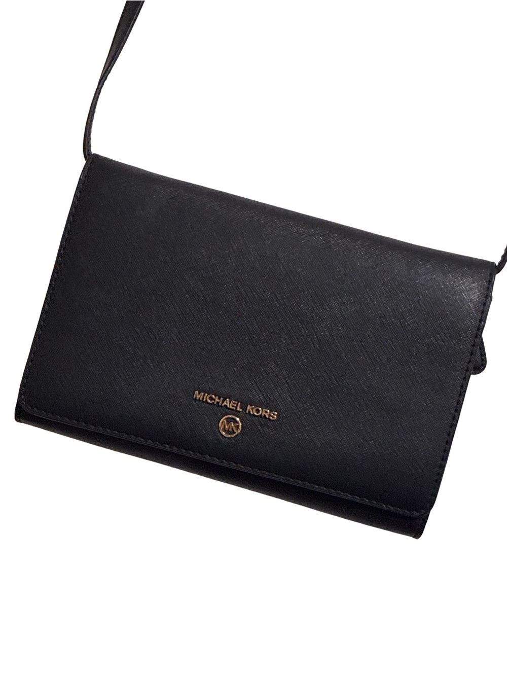 Michael Kors Black Saffiano Crossbody Wallet